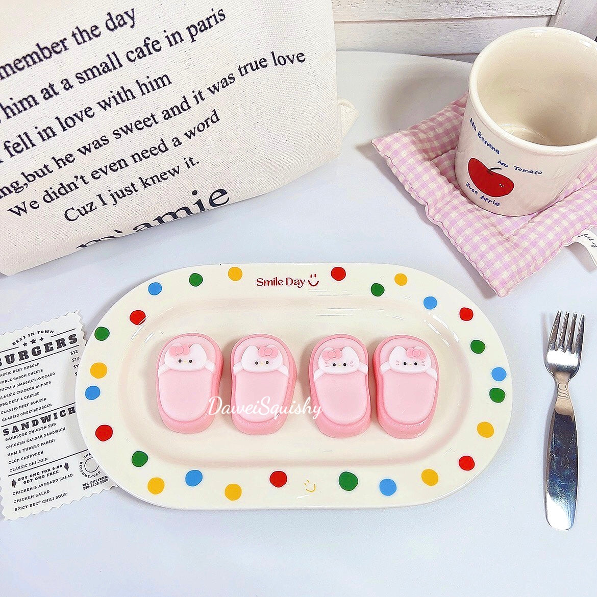 HK CUTE SLIPPERS TABA SQUISHY TOY