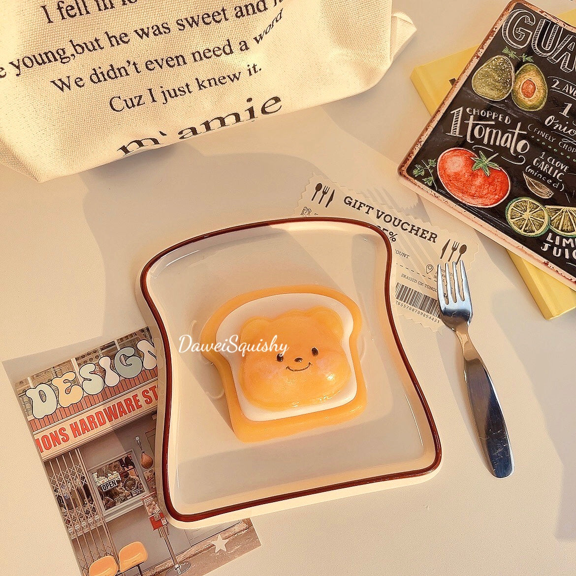 WENNIE THE POOH TOAST TABA SQUISHY TOY
