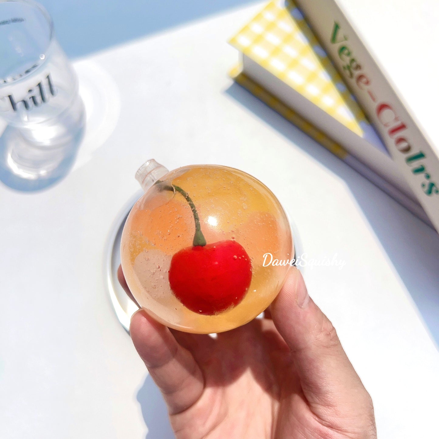 CHERRY ORANGE BUBBLE WATER STRESS BALL