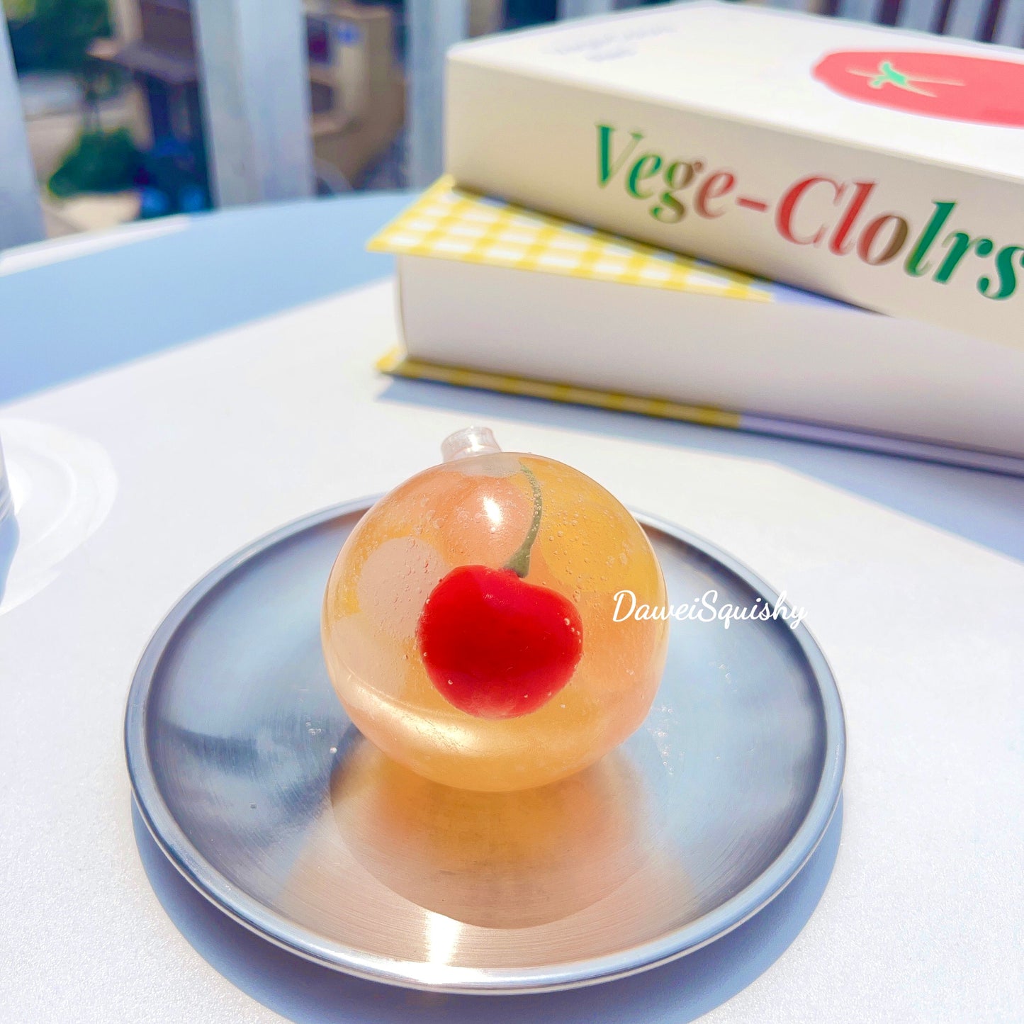 CHERRY ORANGE BUBBLE WATER STRESS BALL