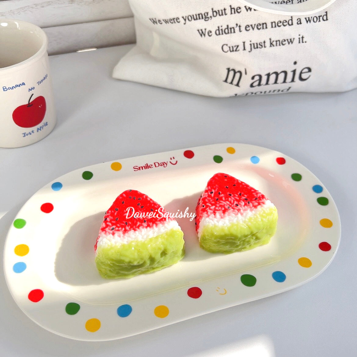 HAND PAINTED WATERMELON TABA SQUISHY