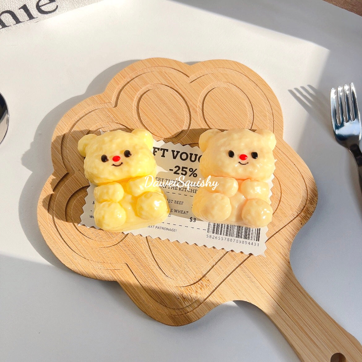 LITTLE BUTTER BEAR TABA SQUISHY TOY