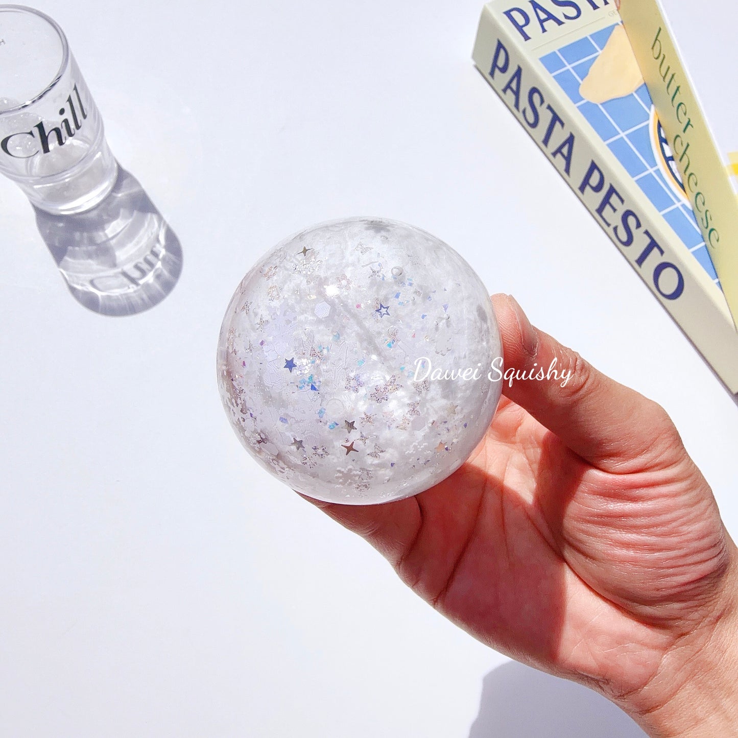 CRYSTAL SNOW BALL SQUEEZE TOY