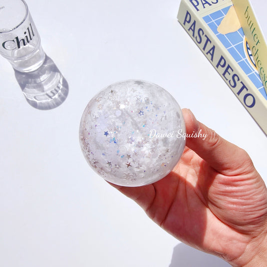 CRYSTAL SNOW BALL SQUEEZE TOY