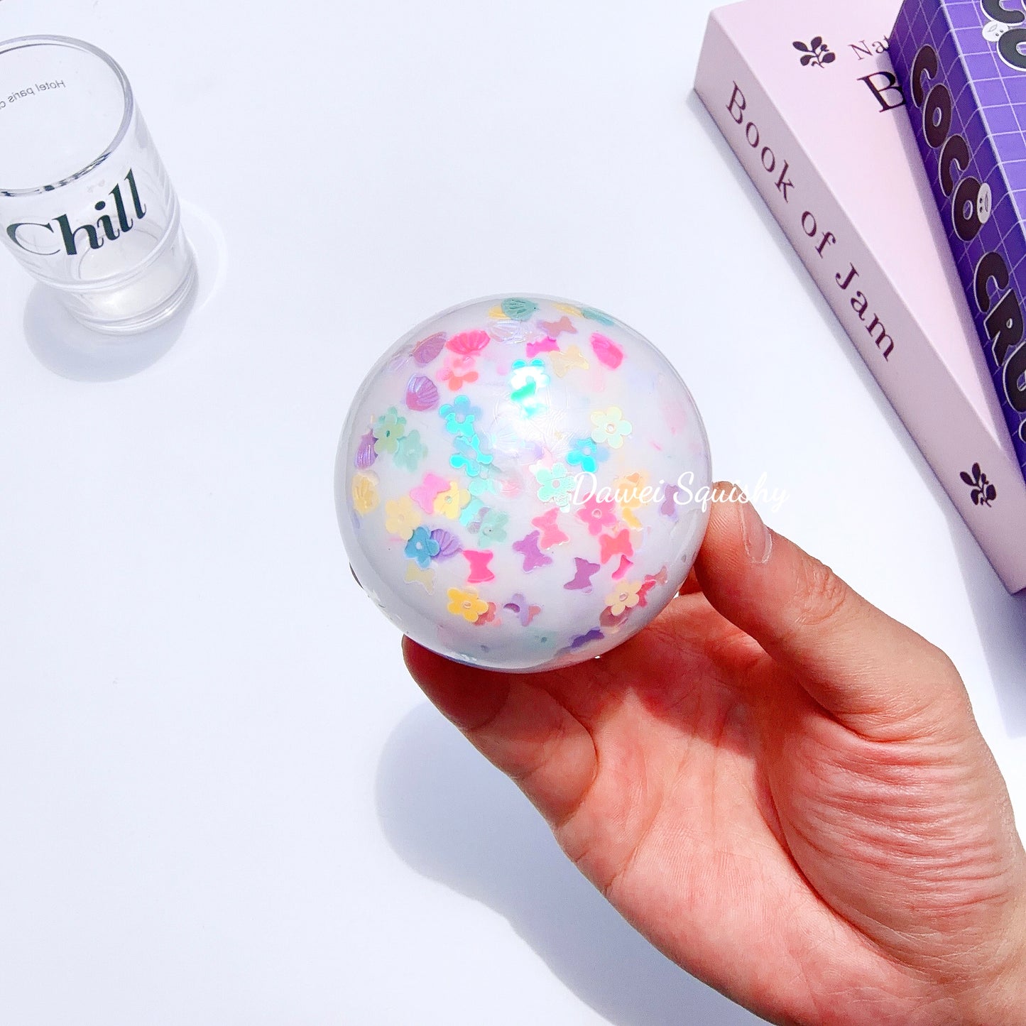 CLAY BASE FLORAL SUMMER STRESS BALL