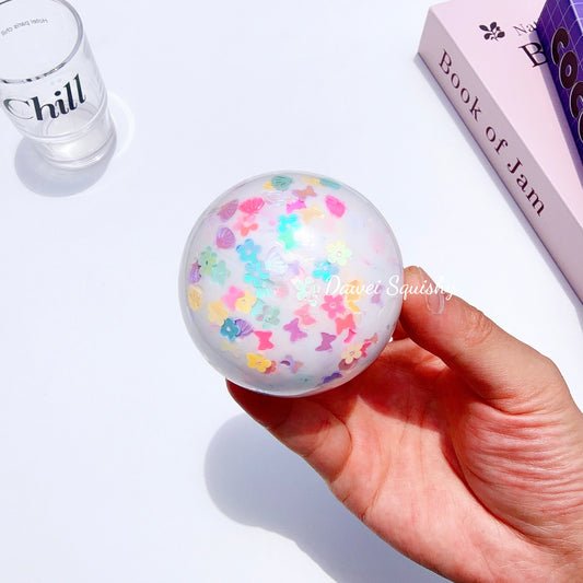 CLAY BASE FLORAL SUMMER STRESS BALL