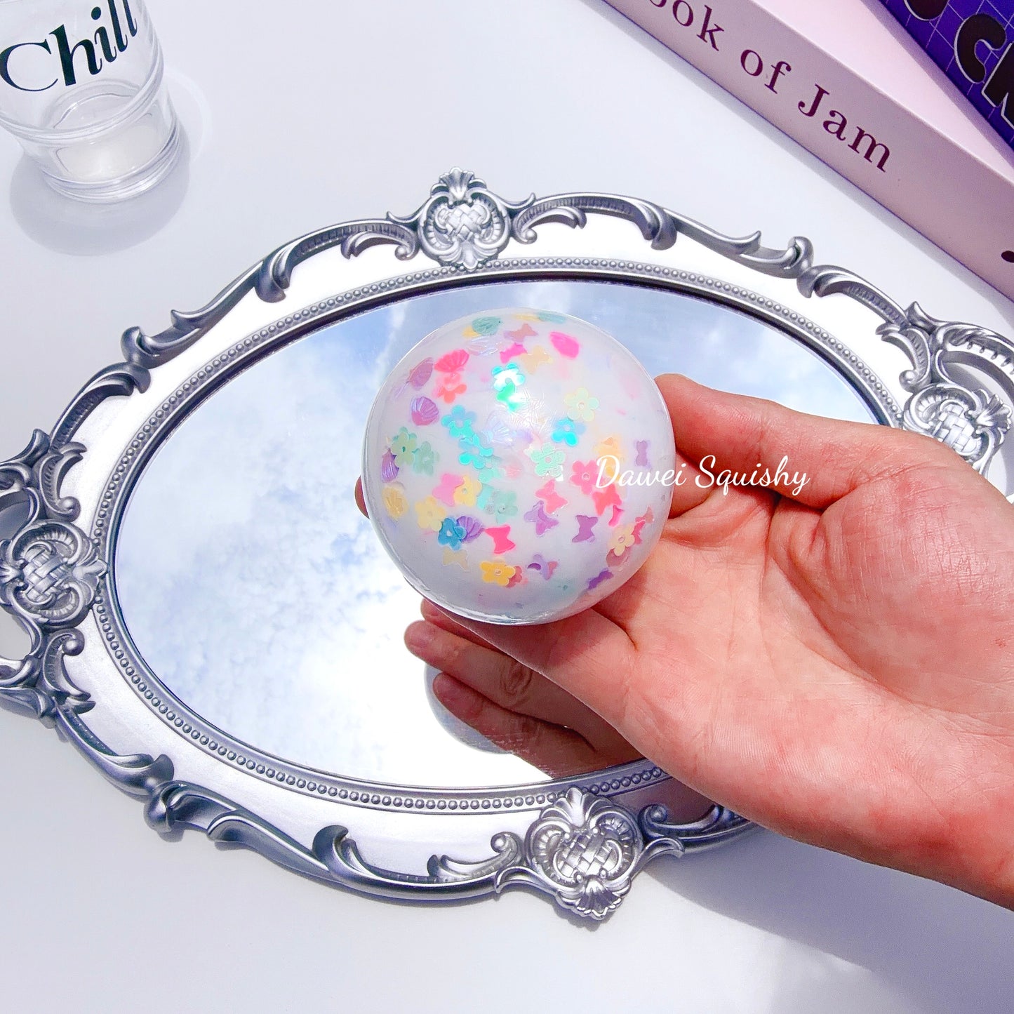 CLAY BASE FLORAL SUMMER STRESS BALL