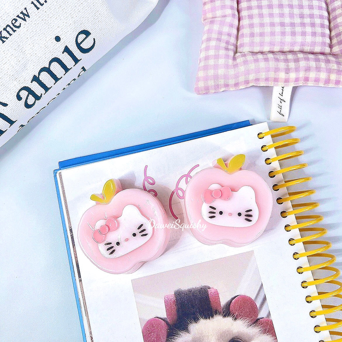 HK PINK RED APPLE TABA SQUISHY TOY