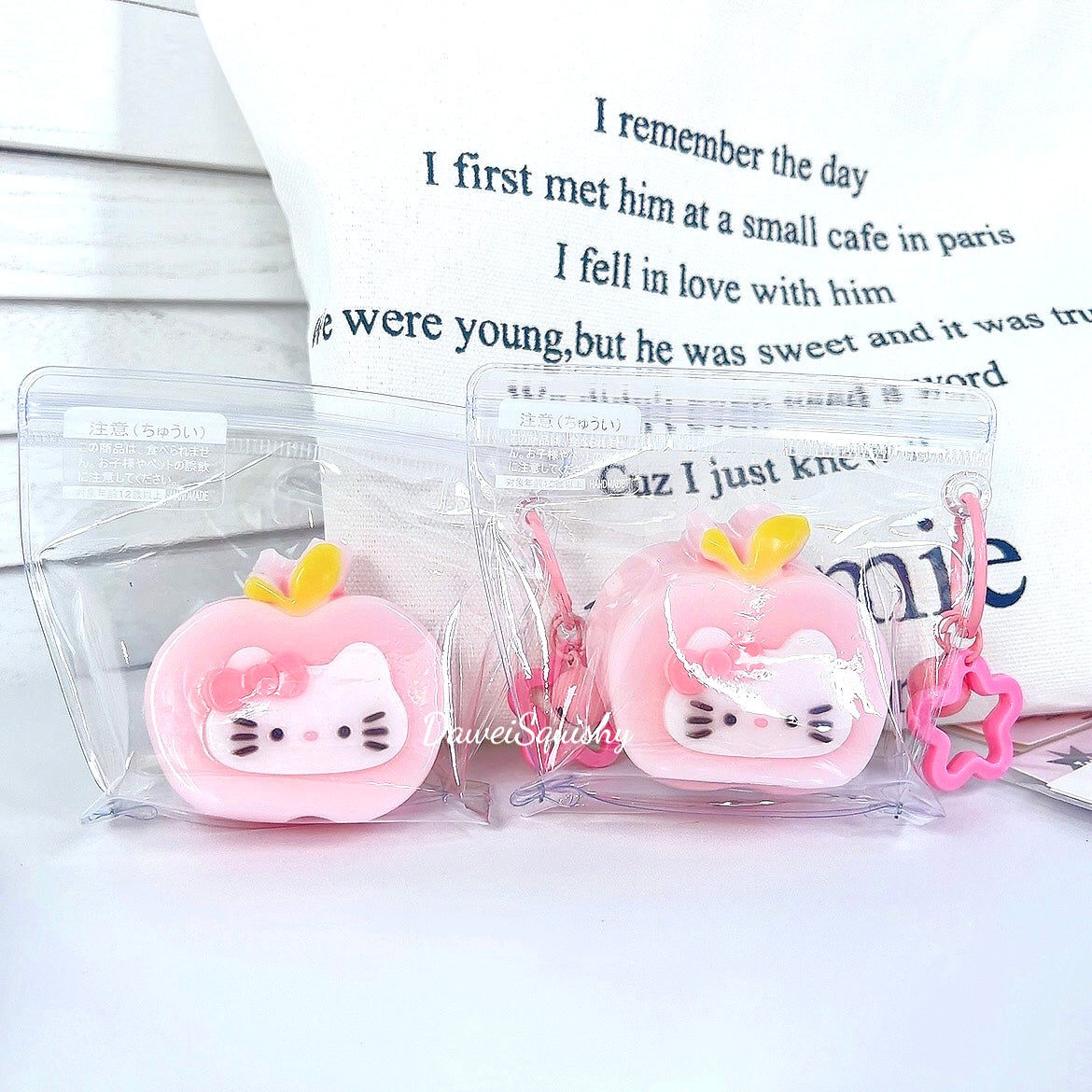 HK PINK RED APPLE TABA SQUISHY TOY