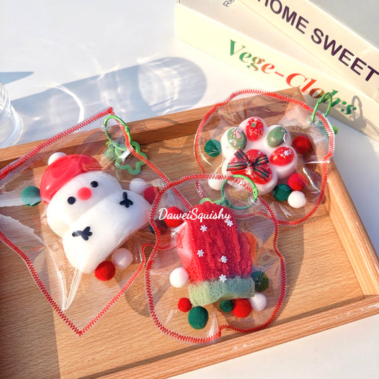 CHRISTMAS SNOW MAN GLOVES SQUISHY TOY