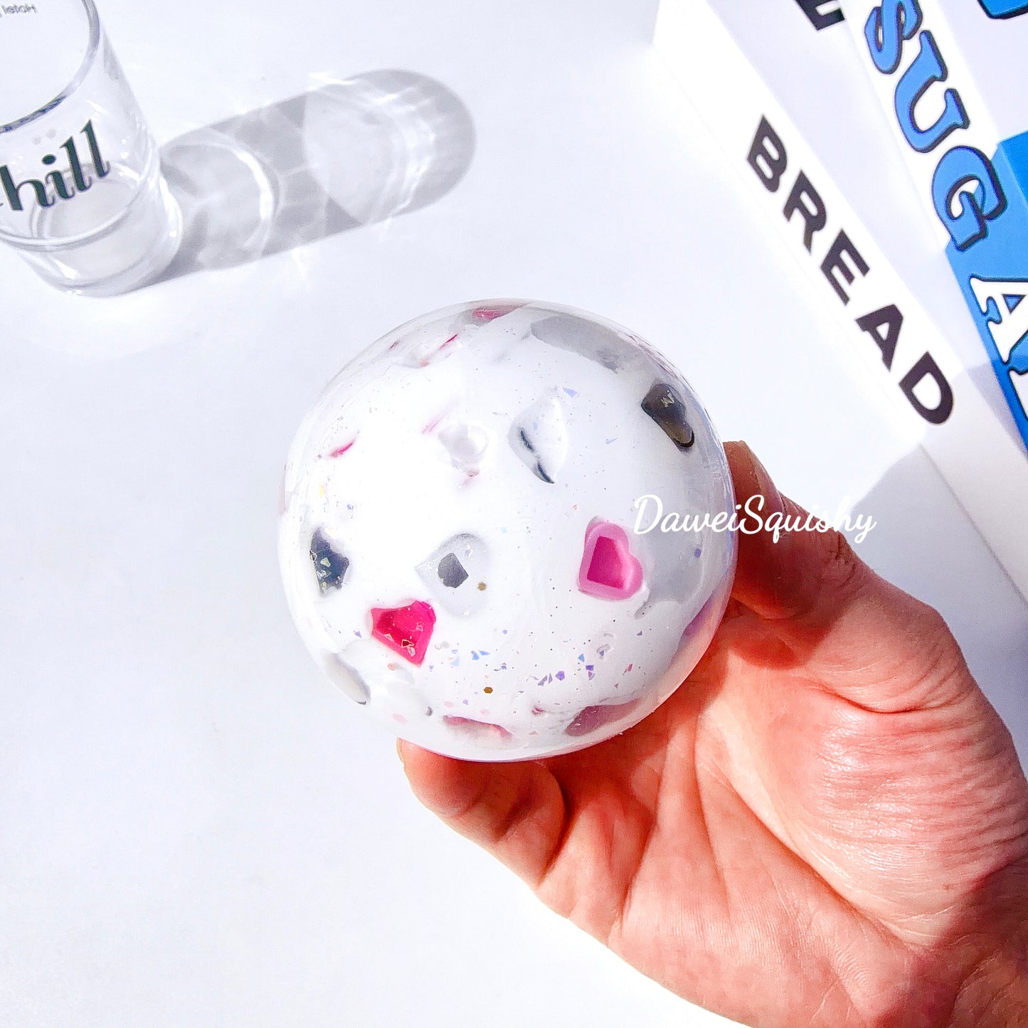 CREAMY BLACK PINK HEART STRESS BALL