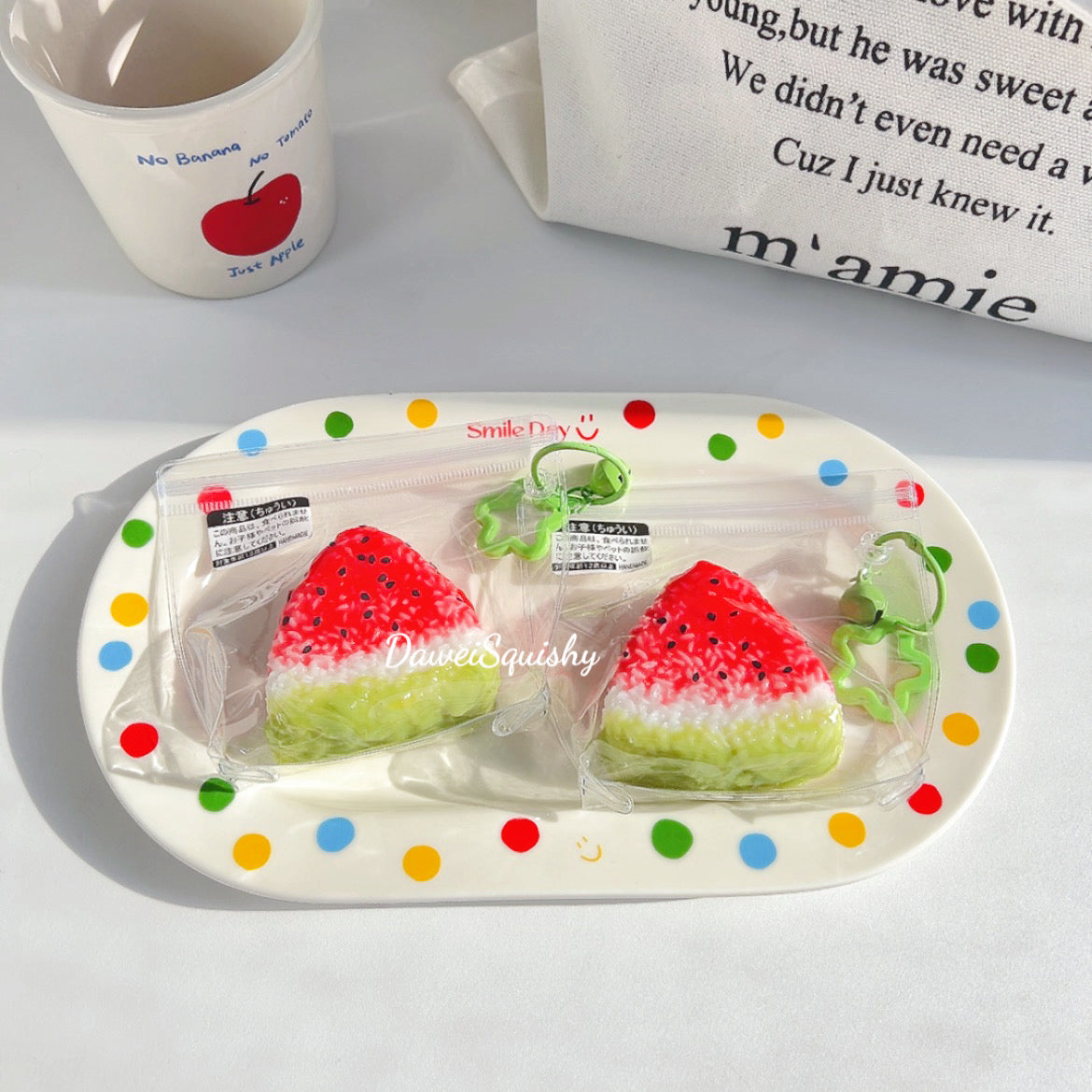 HAND PAINTED WATERMELON TABA SQUISHY