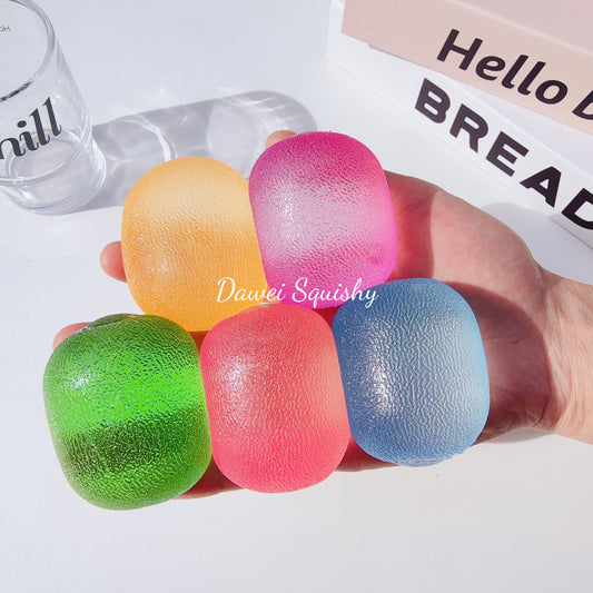 CLEAR KIWI MALT SUGAR STRESS BALL